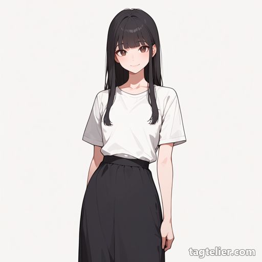 自分の尻に手（hand on own ass）で生成したAIイラストの見本