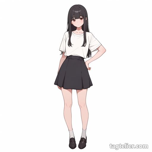 腰に手を当てる（hand_on_own_hip）で生成したAIイラストの見本