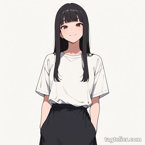 ポケットに両手（hands in pockets）で生成したAIイラストの見本