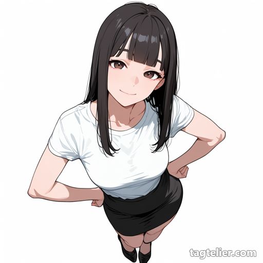 手を腰に（hands_on_own_hips）で生成したAIイラストの見本