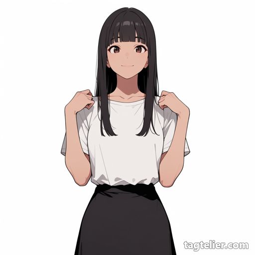 両手を上げる（hands_up）で生成したAIイラストの見本