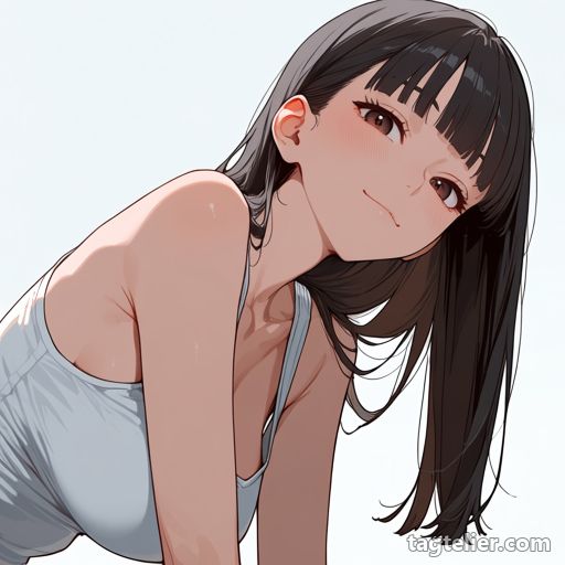 垂れ下がる胸（hanging_breasts）で生成したAIイラストの見本