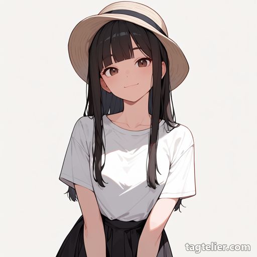 帽子のリボン（hat_ribbon）で生成したAIイラストの見本