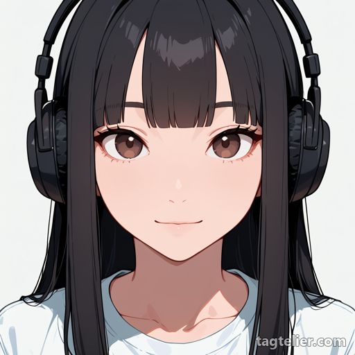 ヘッドホン（headphones）で生成したAIイラストの見本