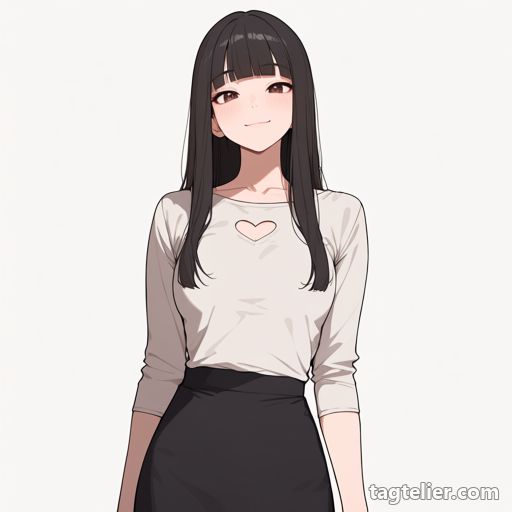 ハート型の開き（heart cutout）で生成したAIイラストの見本