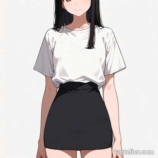 ハイウエストスカート（high-waist_skirt）で生成したAIイラストの見本