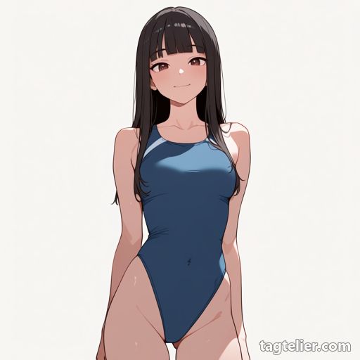 ハイレグワンピース水着（highleg_one-piece_swimsuit）で生成したAIイラストの見本