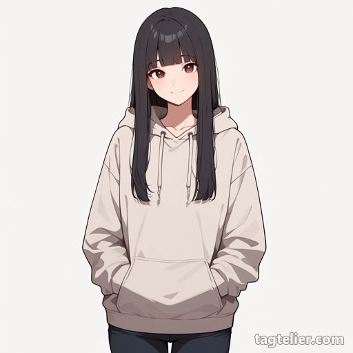 フードを下ろす（hood_down）で生成したAIイラストの見本