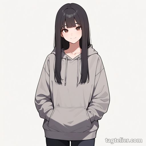 パーカー（hooded_jacket）で生成したAIイラストの見本
