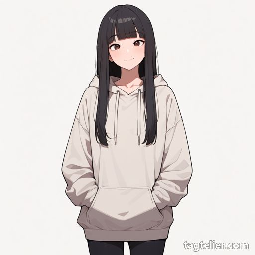 パーカー（hoodie）で生成したAIイラストの見本