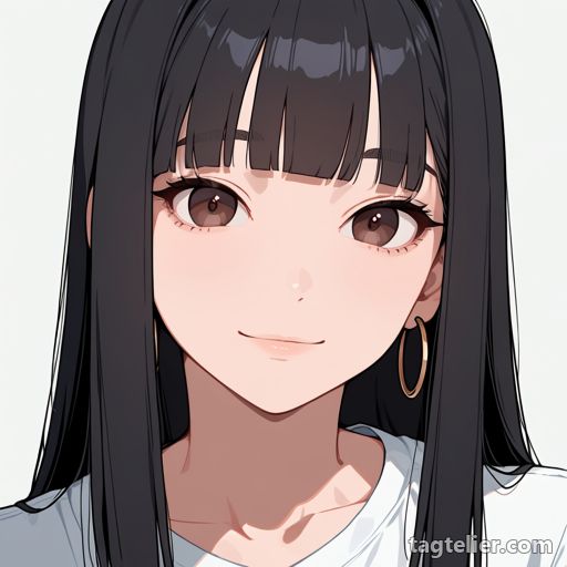 フープピアス（hoop earrings）で生成したAIイラストの見本