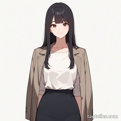 肩掛けジャケット（jacket_on_shoulders）で生成したAIイラストの見本