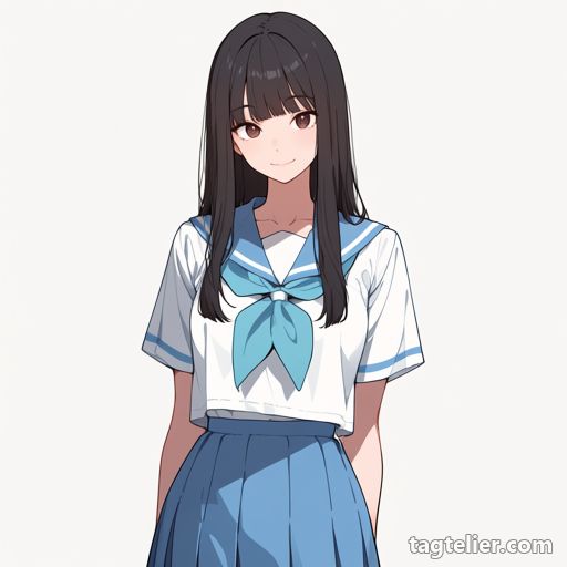 きた高校の制服（kita_high_school_uniform）で生成したAIイラストの見本
