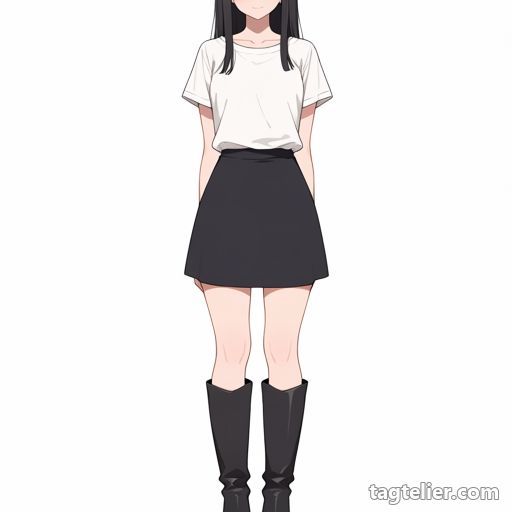 ニーハイブーツ（knee_boots）で生成したAIイラストの見本