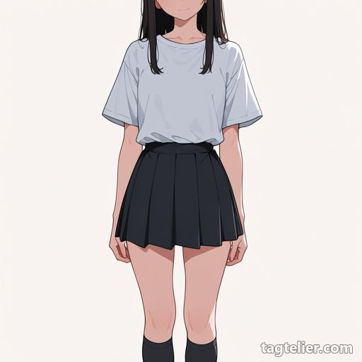 ハイソックス（kneehighs）で生成したAIイラストの見本