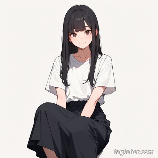 膝を立てる（knees up）で生成したAIイラストの見本