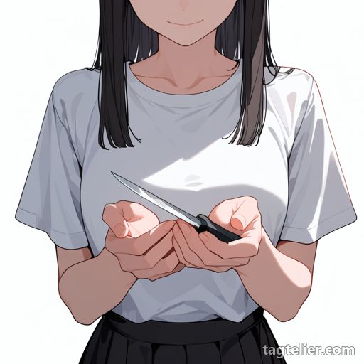 ナイフ（knife）で生成したAIイラストの見本