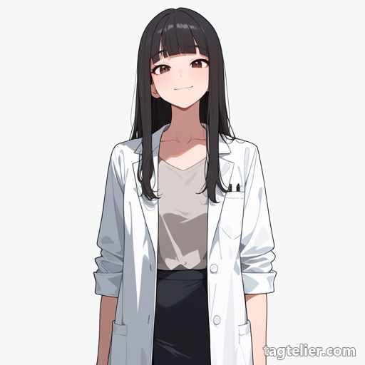 白衣（lab_coat）で生成したAIイラストの見本