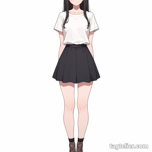 レースソックス（lace socks）で生成したAIイラストの見本