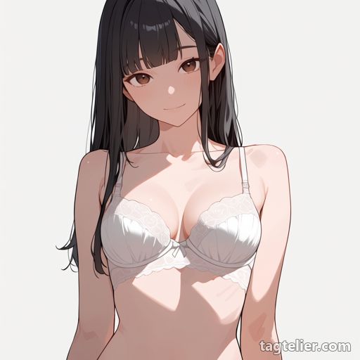 レース付きブラ（lace-trimmed_bra）で生成したAIイラストの見本