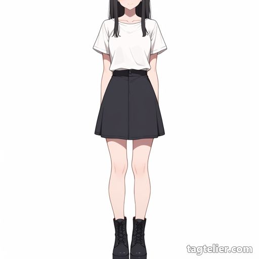 編み上げブーツ（lace-up_boots）で生成したAIイラストの見本