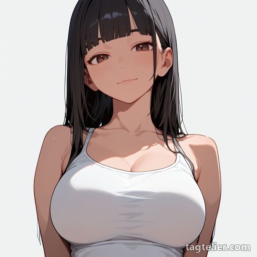 大きな胸（large breasts）で生成したAIイラストの見本