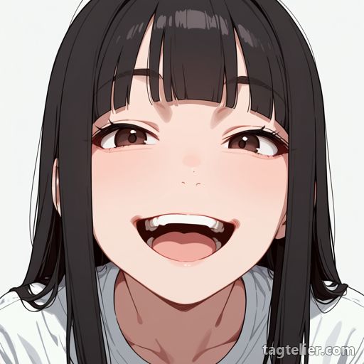笑い（laughing）で生成したAIイラストの見本