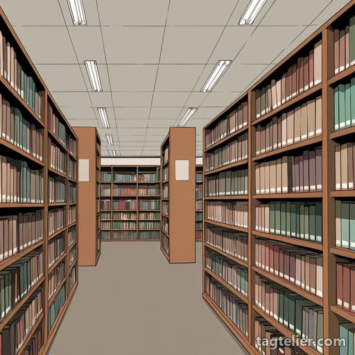 図書館（library）で生成したAIイラストの見本