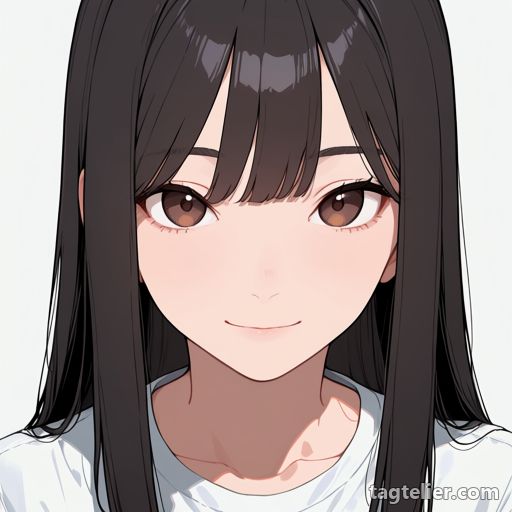 長い前髪（long bangs）で生成したAIイラストの見本