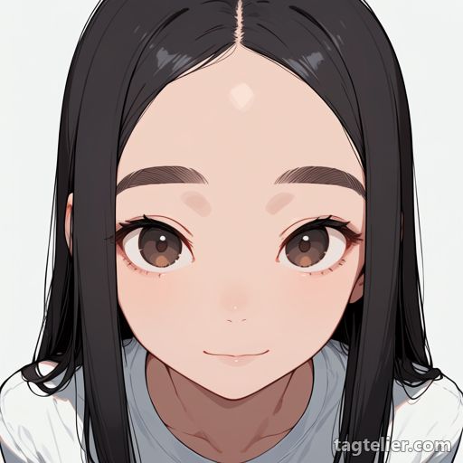 長い眉（long eyebrows）で生成したAIイラストの見本