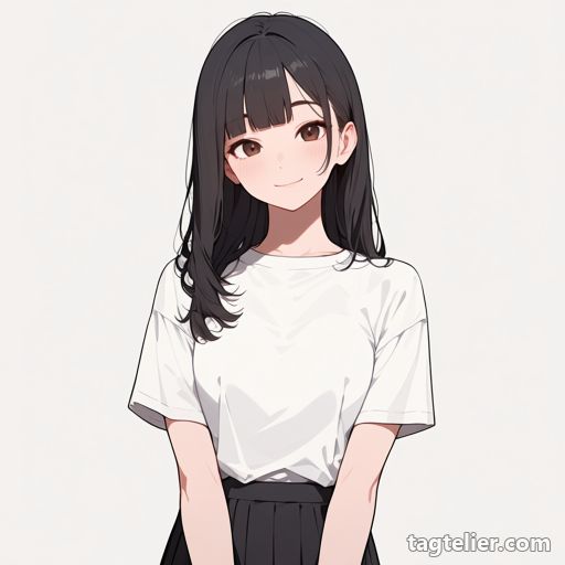 ロング（long_hair）で生成したAIイラストの見本