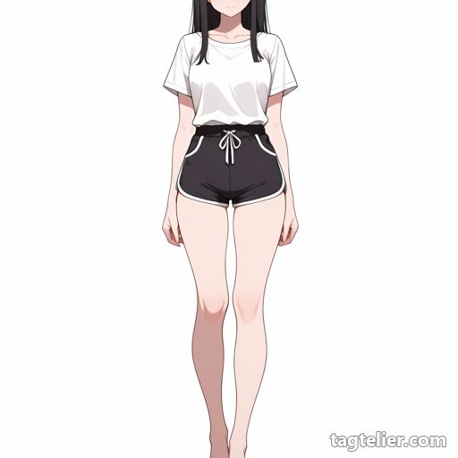 長い脚（long legs）で生成したAIイラストの見本