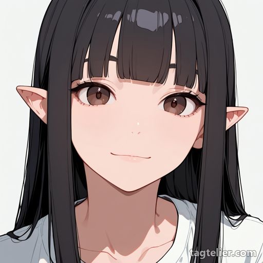 長く尖った耳（long pointy ears）で生成したAIイラストの見本