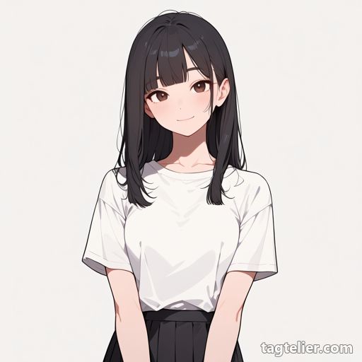 こちらを見る（looking_at_viewer）で生成したAIイラストの見本