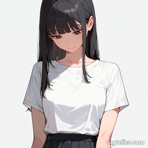 下を見る（looking_down）で生成したAIイラストの見本