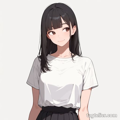 横を見る（looking_to_the_side）で生成したAIイラストの見本