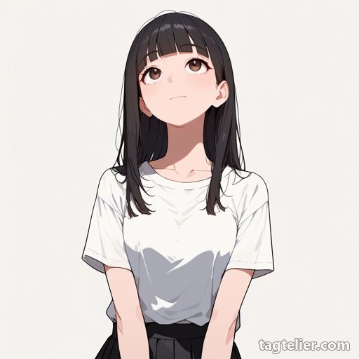 上を見る（looking_up）で生成したAIイラストの見本