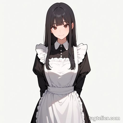メイドエプロン（maid_apron）で生成したAIイラストの見本