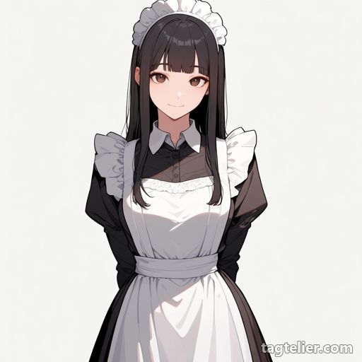 メイドのヘッドドレス（maid_headdress）で生成したAIイラストの見本