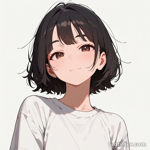 乱れた髪（messy hair）で生成したAIイラストの見本