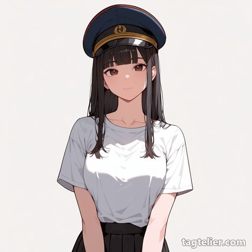 軍帽（military_hat）で生成したAIイラストの見本