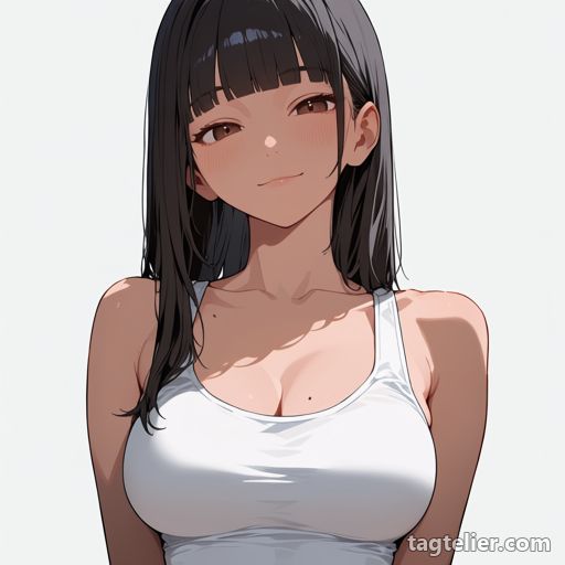 胸のほくろ（mole on breast）で生成したAIイラストの見本