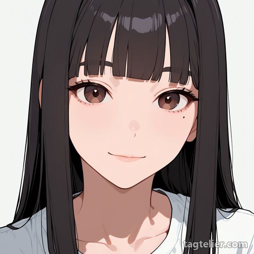 頬のほくろ（mole on cheek）で生成したAIイラストの見本