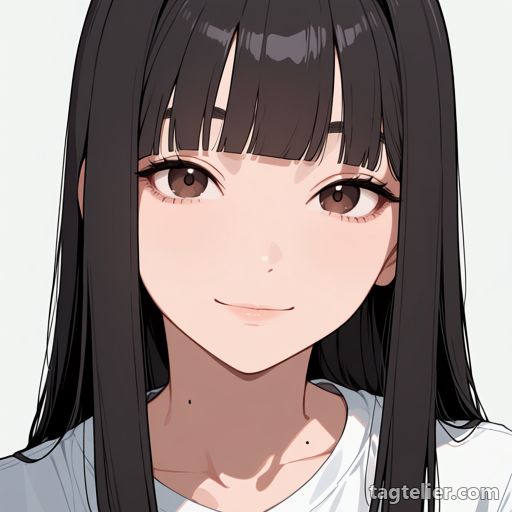 首のほくろ（mole on neck）で生成したAIイラストの見本