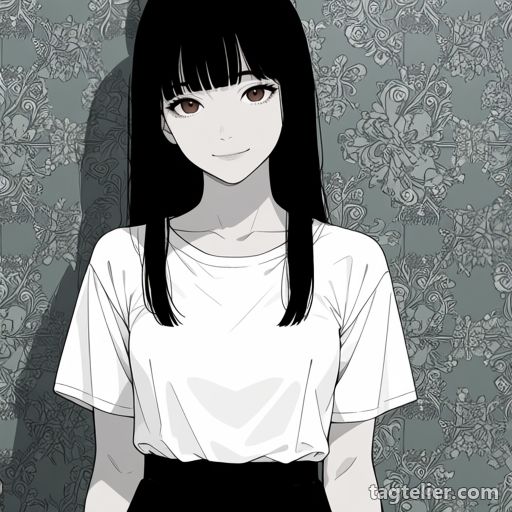 モノクロ（monochrome）で生成したAIイラストの見本