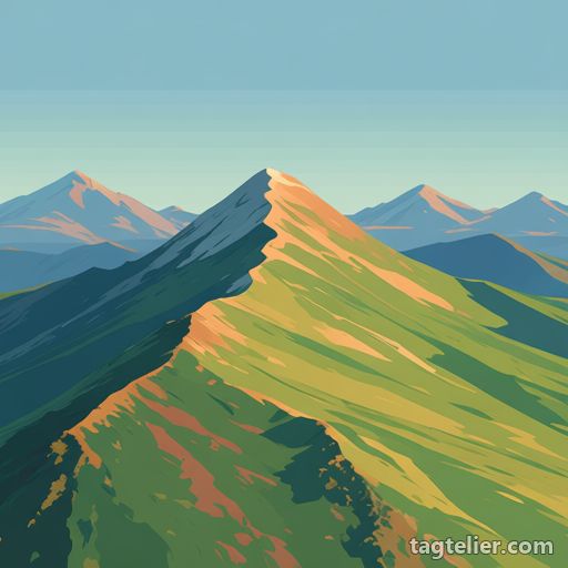 山頂（mountaintop）で生成したAIイラストの見本