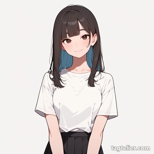 マルチカラー髪（multicolored hair）で生成したAIイラストの見本