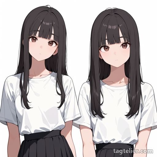 複数視点（multiple views）で生成したAIイラストの見本