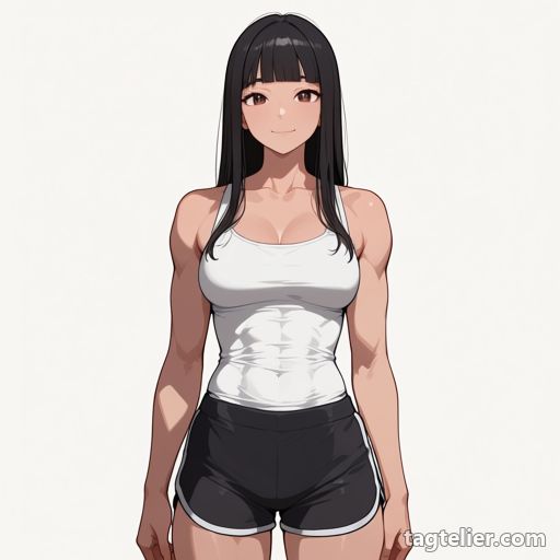 筋肉質（muscular）で生成したAIイラストの見本