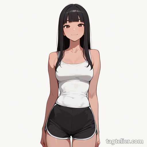 細い腰（narrow hips）で生成したAIイラストの見本